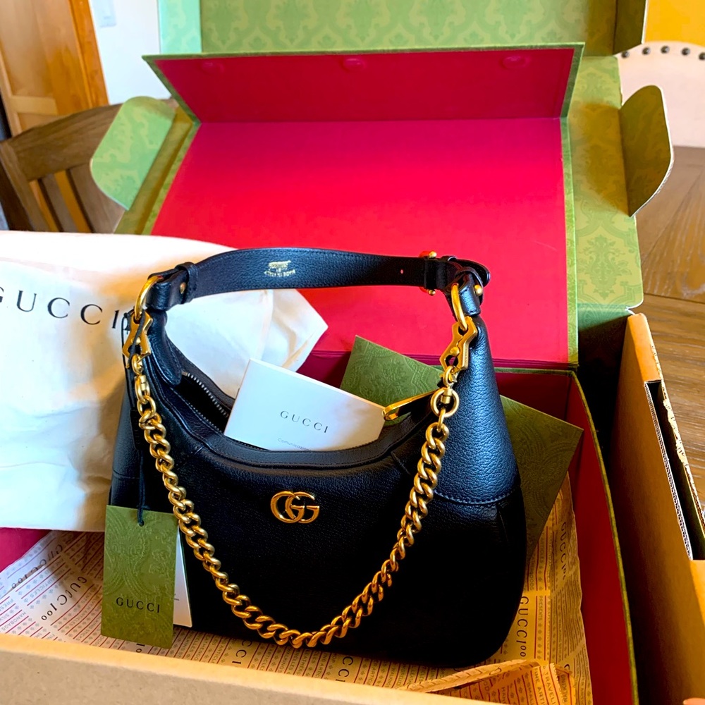 Authentic Gucci black shoulder bag- brand new!